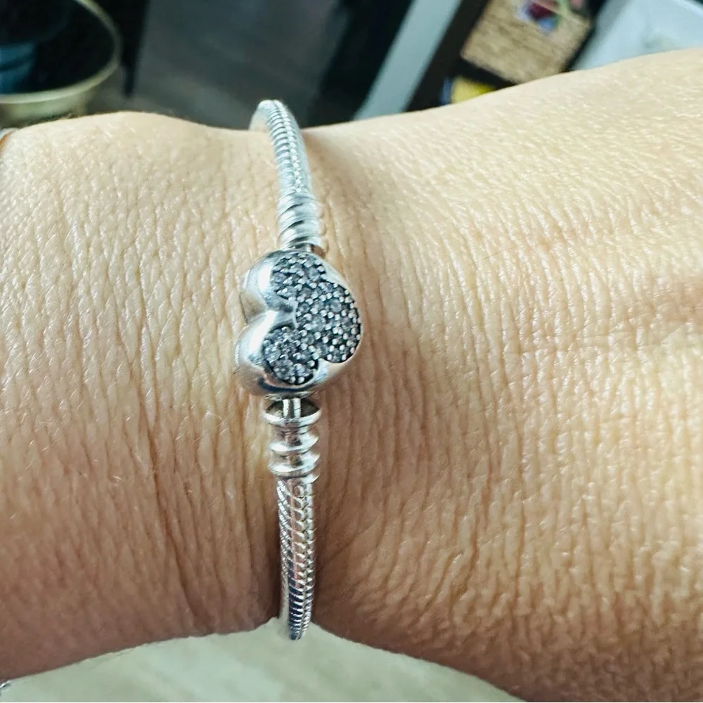 Sterling Silver 925 Pandora 7.0” Heart Bracelet Solid Brand New - Picture 3 of 8